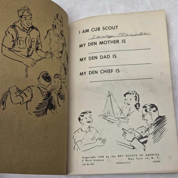 Vintage 1948 Lion Cub Scout Book BSA Handbook Mid-Century Ephemera - Picture 10 of 11